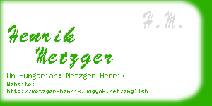 henrik metzger business card